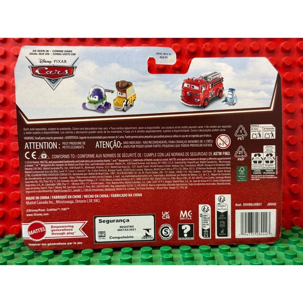 Disney Pixar Cars Bling Bling Lightning McQueen Tex Dinoco 2 Pack Mattel DXV99